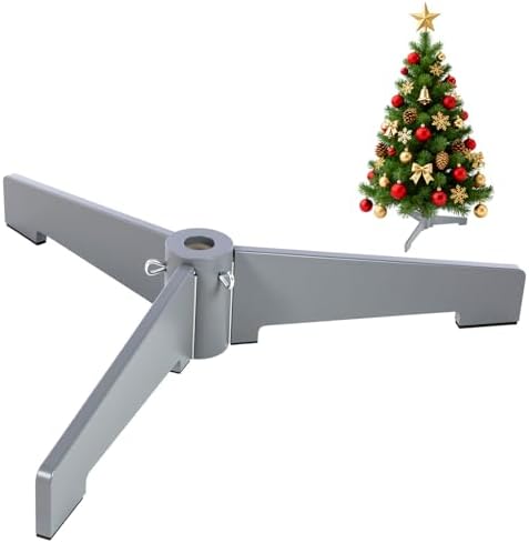 MorningRo Wooden Christmas Tree Stand Base for Artificial Trees Portable Tree Holder for Artificial Trees with 1.25 Inch Diameter Pole or Less Detachable Stand for Xmas by MorningRo