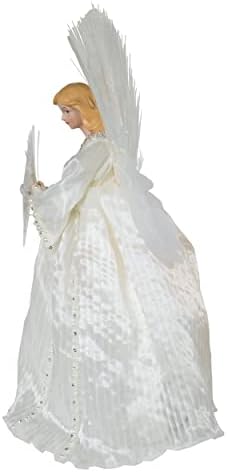 Kurt Adler 16-Inch Ivory/Clear Fiber Optic Angel Tree Topper - Image 4