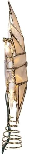 Kurt Adler 10 Lights LED Capiz Star + Scroll Treetop - Image 3