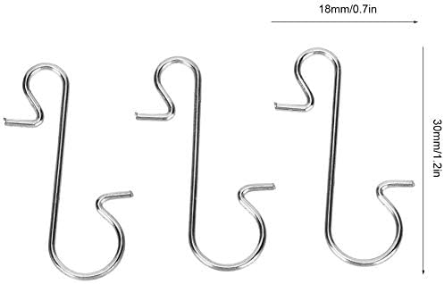 Aramox Christmas Tree Hook Metal S Shape Ornament Hooks 100pcs 1.2 X - Image 2