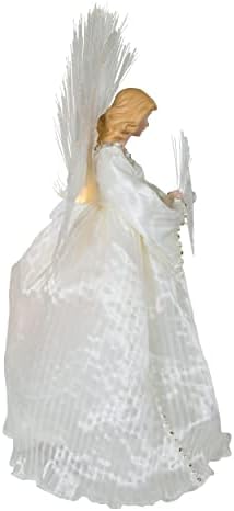 Kurt Adler 16-Inch Ivory/Clear Fiber Optic Angel Tree Topper - Image 2