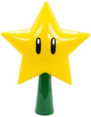 Super Mario Bros. 7-Inch Super Star Light-Up Holiday Tree Topper | Xmas Party Decorations, Christmas Tree Decor, Festive Desktop Ornaments | Video Game Gifts and Collectibles by Unknown