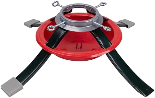 Northlight Live Christmas Tree Metal Stand - 27" - Red and Green - Image 3