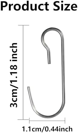 120PCS 1.18Inch Christmas Ornament Metal Hooks, Silver Bendable Hanging Hook for Christmas Tree Decoration, Party, Festival Activity, Holiday - Image 3