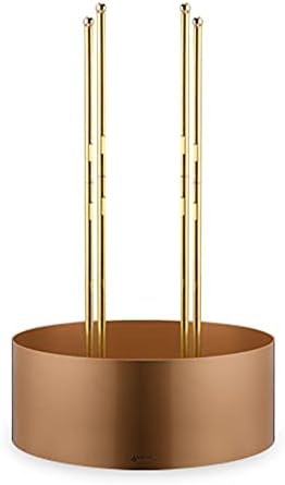 Tree Nest Christmas Tree Stand Base Xmas Fake Tree Metal Holder Stand for Real and Artificial Tree Fits up to 14.8ft Tall & 2.8-5.9inch Diameter,Holds 4.4gal of Water(Gold) by TreeNest