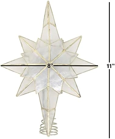 Kurt Adler 10-Light Capiz Star of Bethlehem Clear Treetop - Image 4