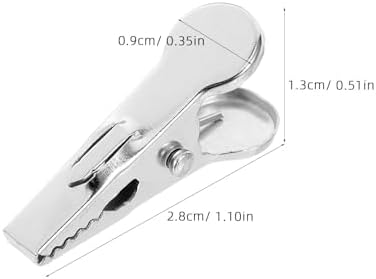 GANAZONO 100pcs Christmas Flower Ornament Clips with Firm Grip and Compact Iron Design, Silver Mini Alligator Clips for Christmas Tree, Wreath Decorations, and Home Gatherings - Image 2