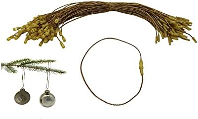 100 Pack Gold Christmas Ornament Precut String Hangers with Snap Fastener (Nomad Brand) by Unknown