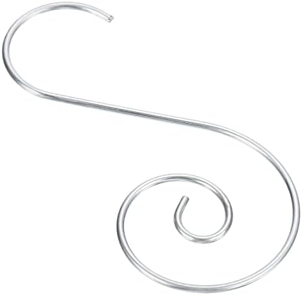 PATIKIL Christmas Ornaments Hooks 120 Pack S Shape Hooks Wire Metal Hanging for Christmas Party Tree Decorations, Silver Tone by PATIKIL