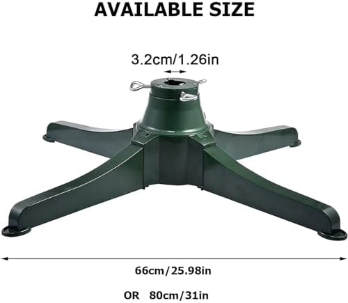 Heavy Duty Rotating Christmas Tree Stand - 360° Base for Artificial Trees Up to 9.8 Feet (3M) Tall - Sturdy & Easy to Use, Perfect for Holiday Decor - Image 5
