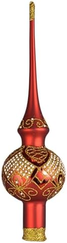 Tender Glass Christmas Tree Topper (red Matte) by Unknown