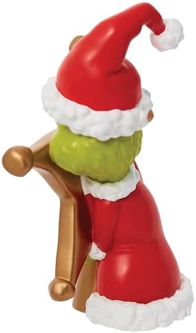 Department 56 Dr. Seuss Grinch Hiding Behind Star Sculpted Christmas Tree Topper, 8.5 Inch, Multicolor - Image 4