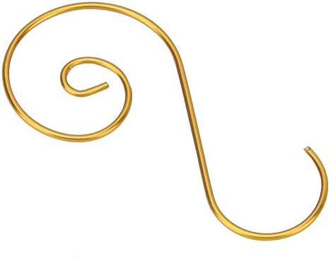 Cryfokt 60 Pcs Metal S Hooks for Christmas Tree Ornaments, 4 Colors (Gold) - Image 3