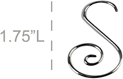 Christmas Tree Ornament S-Hooks, Elegant Party Decoration Hangers, Set of 50 - Image 4