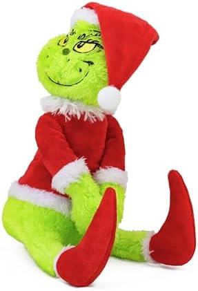 Green Furry Christmas Thief Tree Topper, Holiday Character Tree Hugger Decoration for Wine Bottle Curtain Christmas Tree Ginger Bread Home Decor (2 Pack) - Image 2