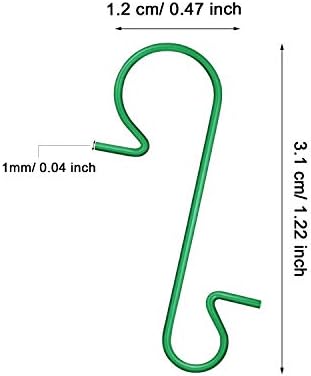 Tatuo 280 Pieces Christmas Ornament Hooks Ornament Hangers Xmas Metal Wire Hooks with Storage Box for Christmas Tree Decoration (Green) - Image 2