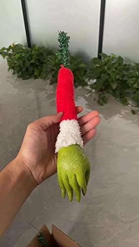Christmas Tree Decoration, Elf Head, Arms and Legs for Christmas Tree, Stole Christmas Elf Stuffed Stuck Tree Topper Garland Ornaments (A) - Image 3