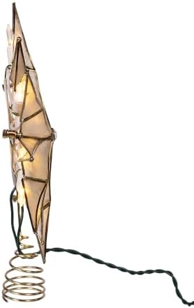 Kurt Adler 10 Light LED 12POINT Capiz Star + Gem Center Treetop - Image 2