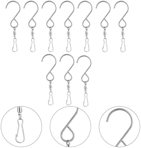 10 Pcs Stainless Steel Swivel Hook Clips for Wind Chimes by MUCKLILY