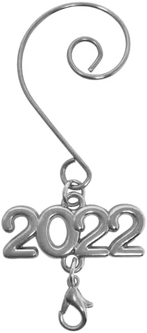 BANBERRY DESIGNS Christmas Ornament Hooks Dated 2022 - Set of 12 - Silver S-Hooks with Lobster Claw - DIY Personalized Ornament Accessory - Class of 2022 - Image 3