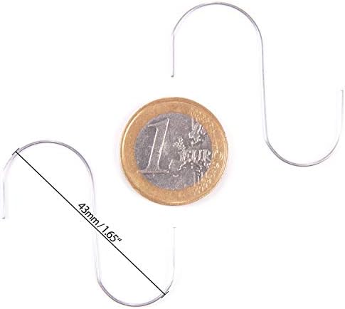 BRUBAKER 200-Pack Ornament Hooks - S-Hook Ball Hangers for Christmas Balls and Tree Decorations - Metal Decorating Hangers - Silver - Image 2