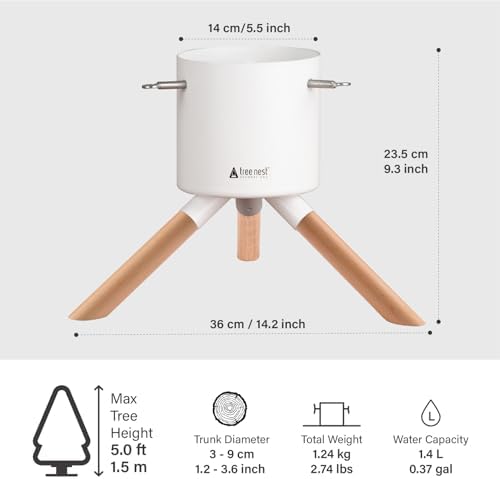 Tree Nest Christmas Tree Stand Base for 3ft 4ft 5ft Modern Tabletop Christmas for Real Small Tree Mini Christmas Tree Holder for Xmas Tree Decoration White - Image 2