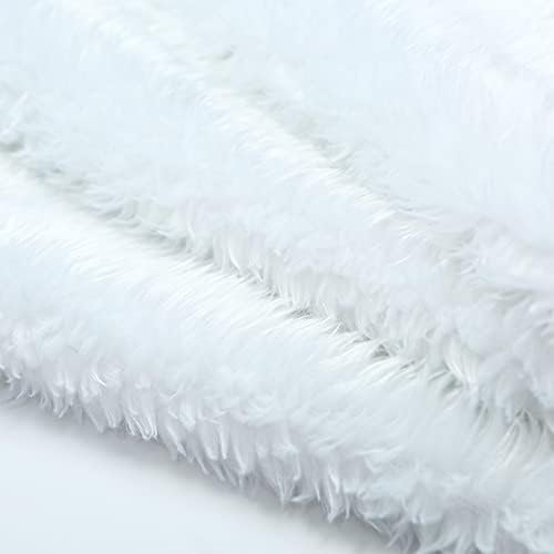 Sattiyrch Faux Fur Christmas Tree Skirt 59",White Xmas Decorations for 10ft-12ft Christmas Tree (White, 59in) - Image 4