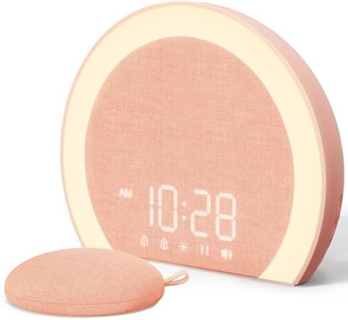 ANJANK Loud Alarm Clock with Wireless Bed Shaker, Vibrating Dual Alarm with Light Wake Up for Heavy Sleepers & Hearing Impaired, 9-Color Night Light, 8 Alarms, 0-100% Dimmer, USB Charger, Bedroom by ANJANK