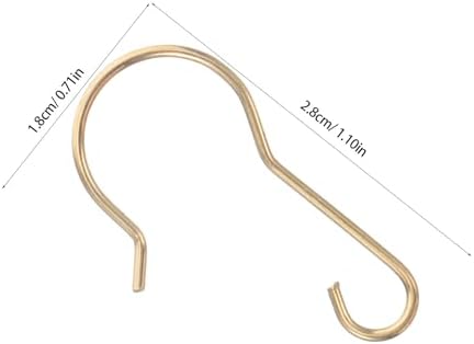 NUOBESTY 200pcs Christmas Ornament Hooks, Golden Metal Hangers - Image 2