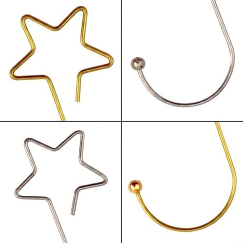 Star Ornament Hooks, 60?€?Pack Metal For Christmas Trees - Image 3