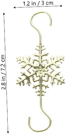 10pcs Christmas Snowflake Hooks Mantel Hangers for Stockings and Ornaments Punch Fireplace Decoration for Holiday Displays - Image 2