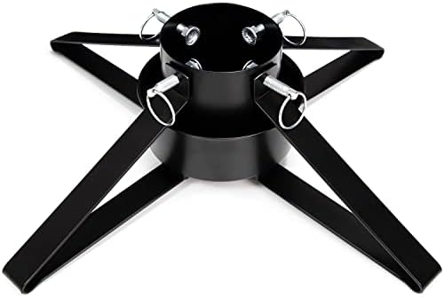 Christmas Tree Stand for Live Tree, Adjustable Metal Tree Holder for Real Christmas Tree Fits up to 8 Ft, Heavy Duty Christmas Tree Stand Base for Xmas Tree Decoration 1.38 to 3.3 inch Trunk Diameter by Aierden