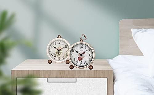 Maxspace Classic Vintage Clocks - Elegant and Decorative Analog Clock,Silent Non-Ticking Clock with Distressed Metal Frame for Office, Living Room or Bedroom - Image 9