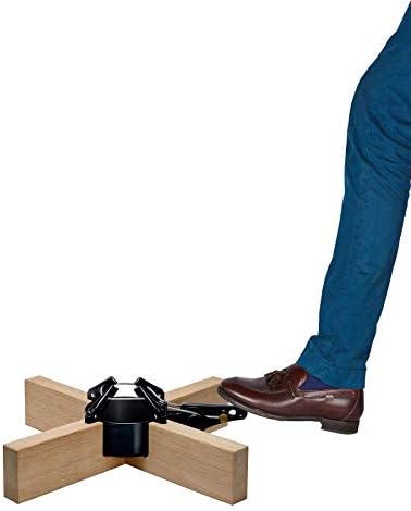 KRINNER Design Copenhagen 95020 Christmas Tree Stand 50 cm with Foot Pedal and Single Rope Technology for Tree Height up to 2.5 m Oak/Black - Image 4