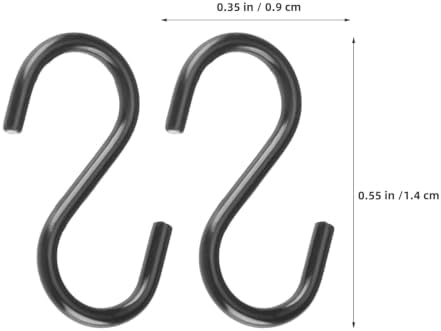ULTECHNOVO S Hooks with Effortless Installation 200pcs 1/2 Iron Black Inch Ornament Hangers Mini and Versatile Usage for Plants and New Year Decorations - Image 2