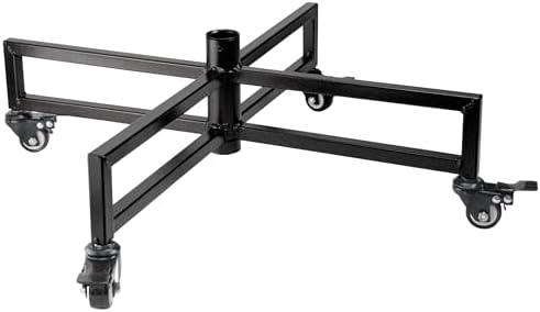 Black Metal Rolling Artificial Christmas Tree Stand - for 6' - 9' Trees - Image 3