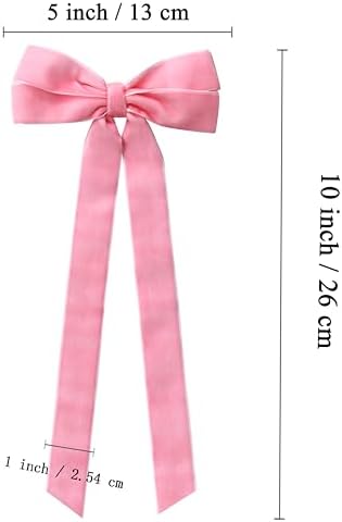 12Pcs Pink Velvet Bows Christmas Tree Decorations,5in x 10in Xams Ornaments - Image 2