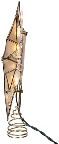 Kurt Adler 10 Light LED 12POINT Capiz Star + Gem Center Treetop - Image 3