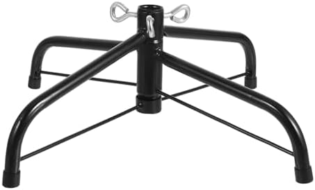 STOBAZA Metal Christmas Tree Stand for 4 Ft Artificial Trees, 13.7inch Xmas Replacement Tree Stand Base, Christmas Tree Folding Stand, Black by EaseLiving