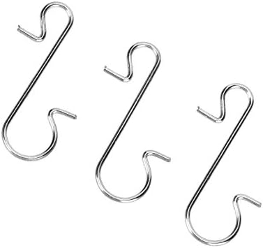 TOPINCN 100pcs Ornament Hooks Multi-Purpose Metal S Shape Hook Christmas Ornament Hangers Tree Holder Decoration (White) - Image 7