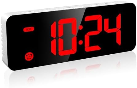 HODIK Small Digital Alarm Clock for Kids with Dimmable Backlight Volume Red by Hodik