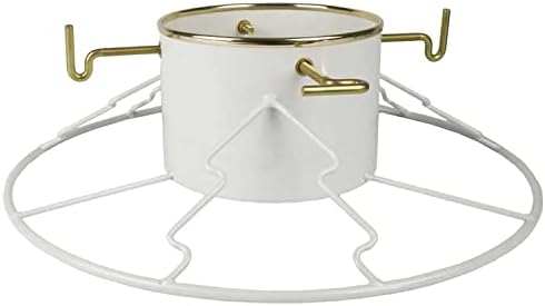 Yard Butler Santa's Helper - Easy to Use & Assemble Christmas Tree Stand - Durable & Sturdy Stand Made with Anti-Rust Steel - Beautiful Addition to Holiday Decor - 6' to 11' Trees - White by YardButler