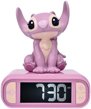 LEXiBOOK, Stitch Angel Nightlight Alarm Clock, RL800D1 - Image 2