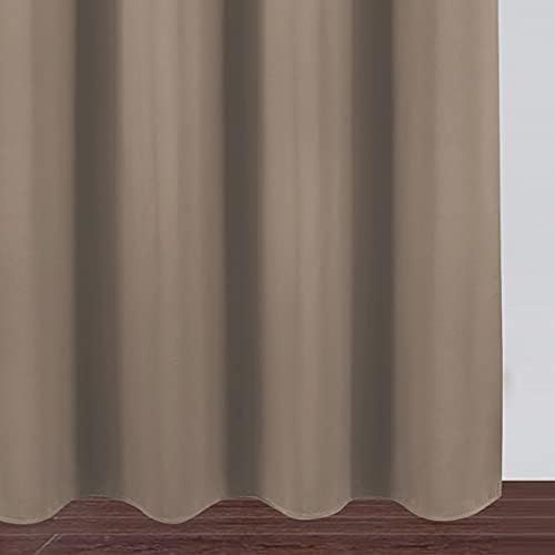 LEMOMO Blackout Curtains 66 x 95 inch/Cappuccino Curtains Set of 2 Panels/Thermal Insulated Room Darkening Bedroom Curtains