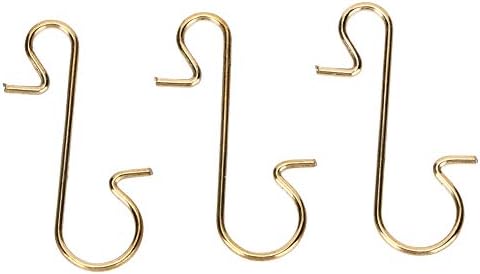 Aramox Christmas Tree Hook Metal S Shape Ornament Hooks 100pcs 1.2 X (Gold) by Aramox