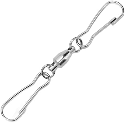 10 Pack Swivel Hook Stainless Steel 360 Rotating Wind Spinner Hooks Dual Clamp Holder for Bird Feeders Wind Chimes Spiral Ornaments Party Hanging Decor (Small Size 3.8x4.8cm) - Image 2