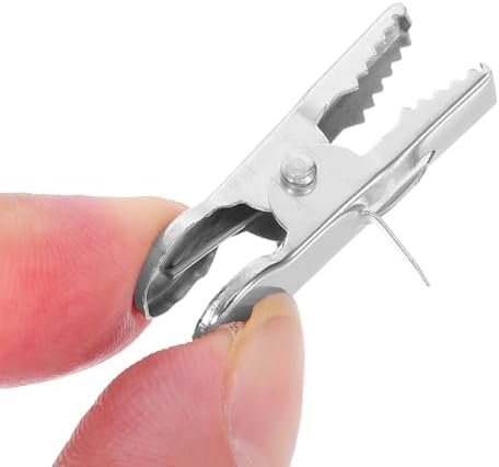 GANAZONO 100pcs Christmas Flower Ornament Clips with Firm Grip and Compact Iron Design, Silver Mini Alligator Clips for Christmas Tree, Wreath Decorations, and Home Gatherings - Image 4