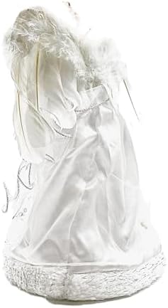 Vickerman Ice Palace Lighted White and Silver Angel Christmas Tree Topper with Clear Lights, 12" - Image 5