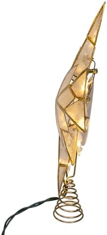 Kurt Adler 10 Lights LED Capiz Star Treetop - Image 6