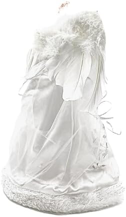 Vickerman Ice Palace Lighted White and Silver Angel Christmas Tree Topper with Clear Lights, 12" - Image 6